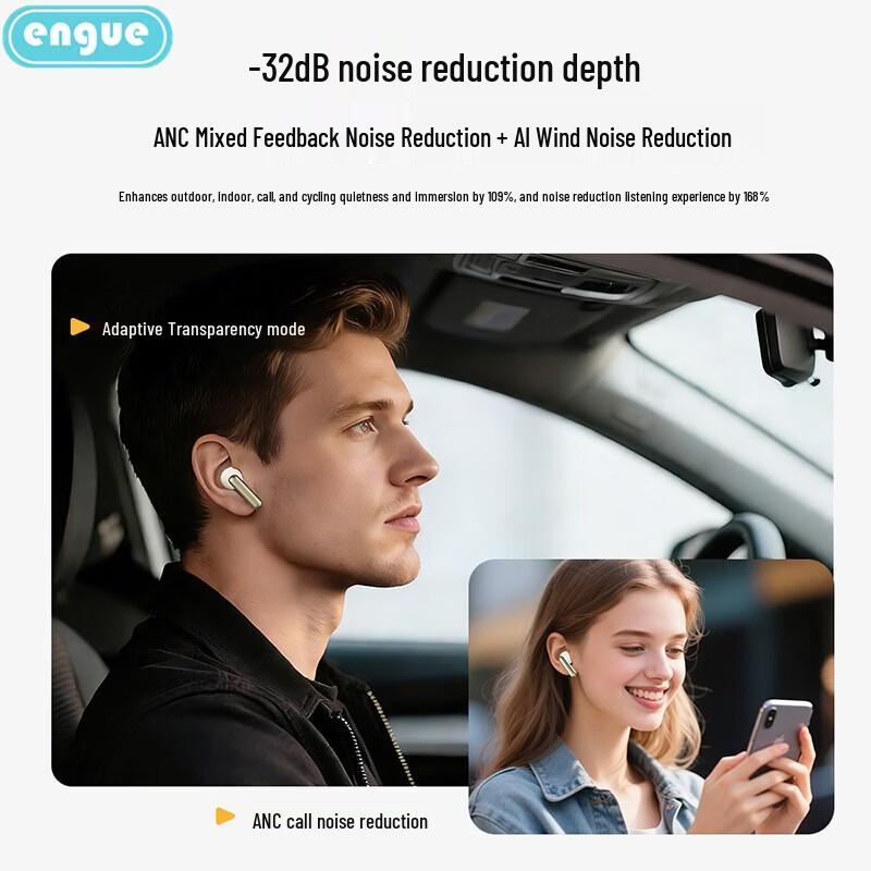 ENGUE EG-AP26 Active Noise Cancelling Semi-in-ear Bluetooth Earbuds