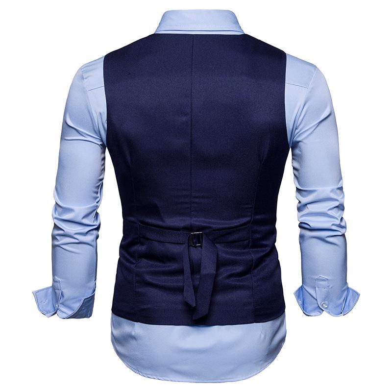 2021 Men's Double-Breasted Formal Vest Waistcoat