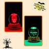 Halloween Crystal Ball Night Light for Kids 3D Pumpkin Crystal Ball LED Night Light with Resin Base Halloween Pumpkin Globes Lamp for Indoor