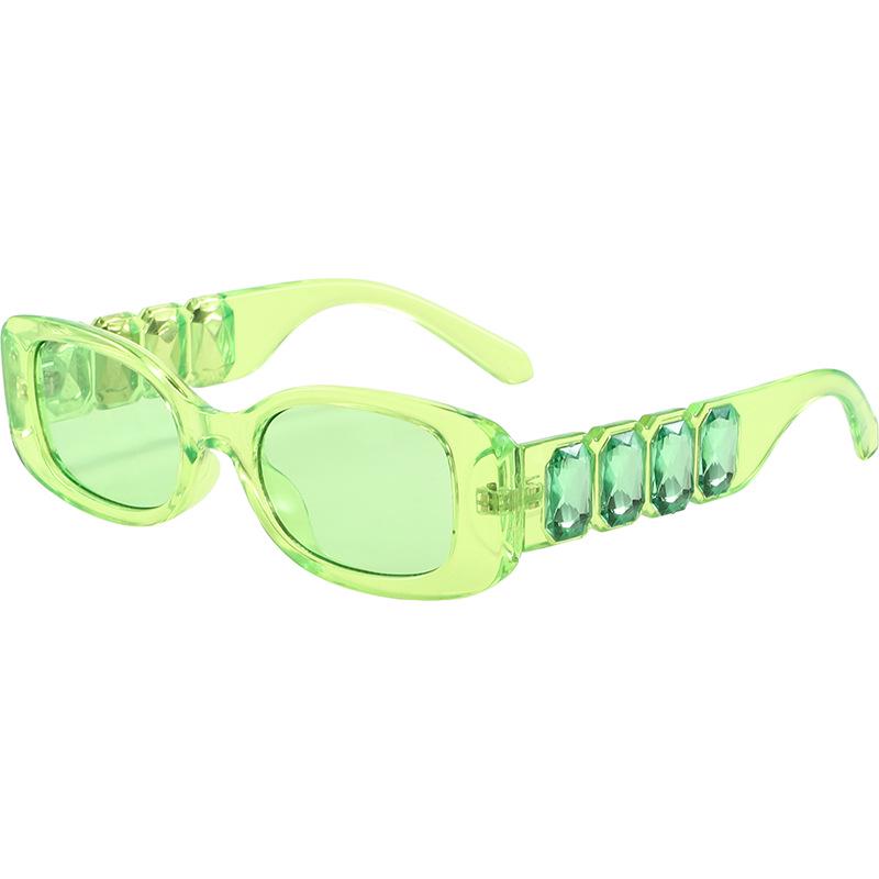 

2024 Стильные женские солнцезащитные очки с маленькой оправой, инкрустированные бриллиантами - Европейско-американский тренд для вечеринок