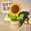 Plants Vs Zombies Knitted Sunflower Potted Ornament Home Decor Girls Gift