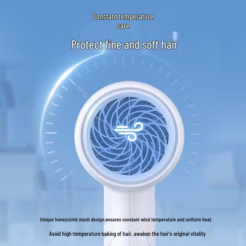 Midea FZ105 Negative Ion Foldable Hair Dryer CN plug (adapter included)