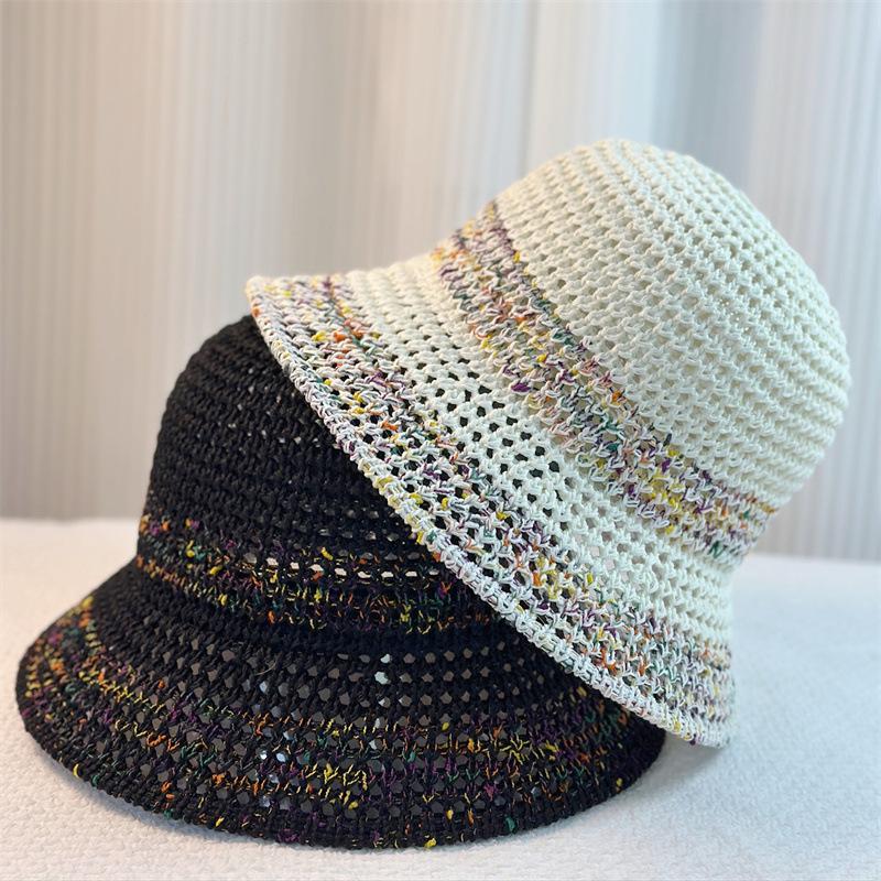 Summer Beach Bucket Hat For Women Top Quality Outdoor Casual Breathable Sunshade Wide Brim Colorful Fisherman Cap Party Gift