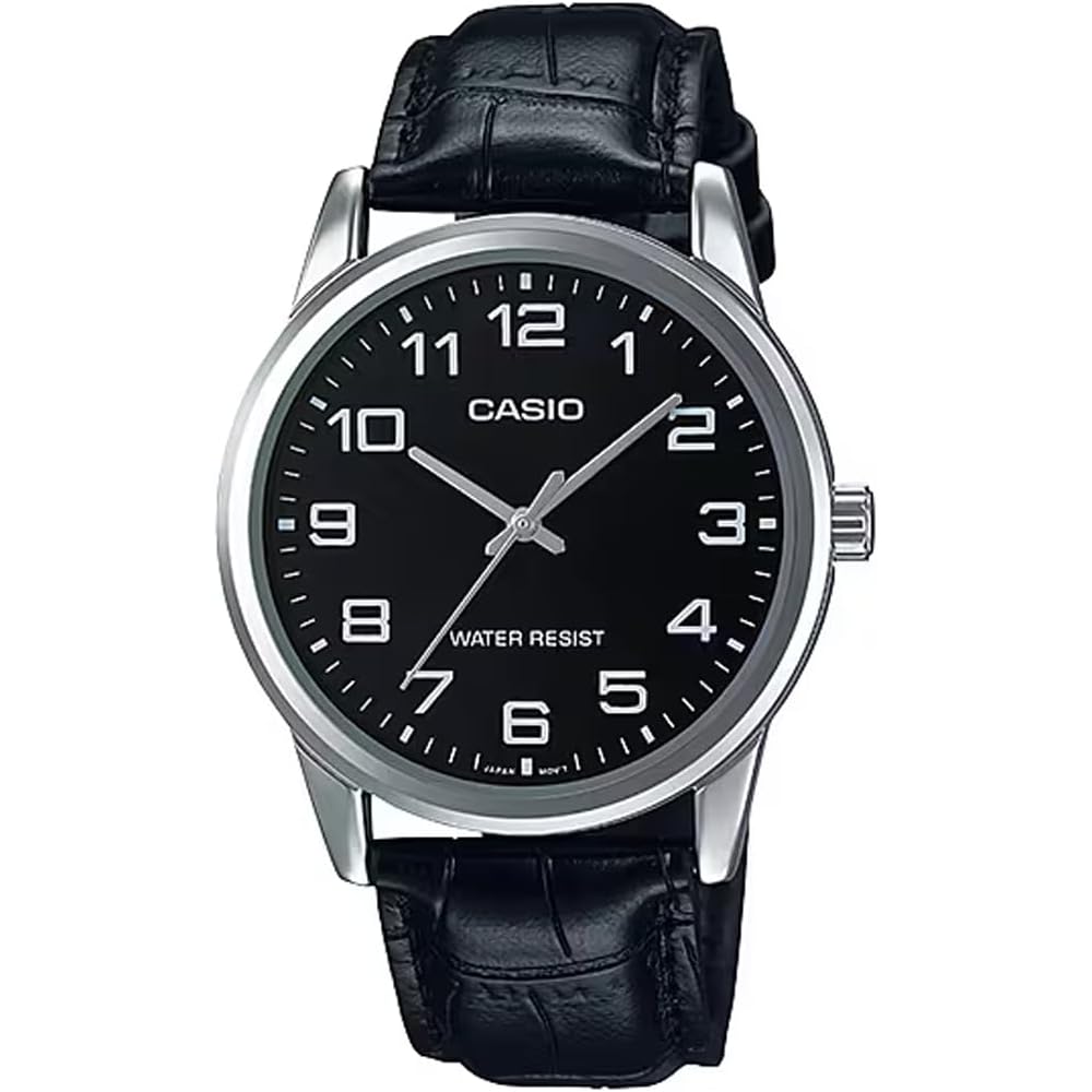 Casio MTP-V001L-1B Analog Quartz Men s Watch Silver Black Stainless Steel Generic Watch
