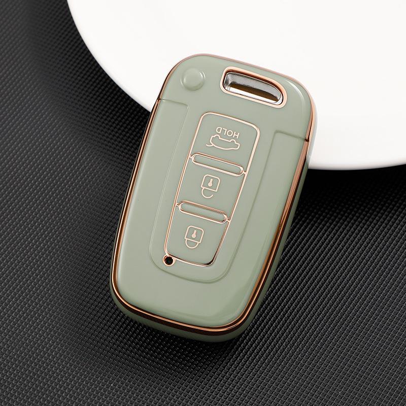 Hyundai Elantra 12th Gen, ix35, Sonata 8 Key Cover - Drop-Proof Protection with Full Shell and Buckle.