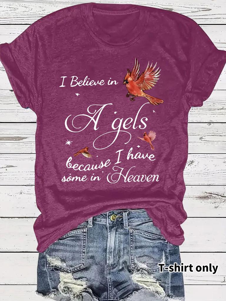 Damen Neues Sommer Rundhals Kurzarm T-Shirt Inspirierender Slogan-Druck Bequemes T-Shirt