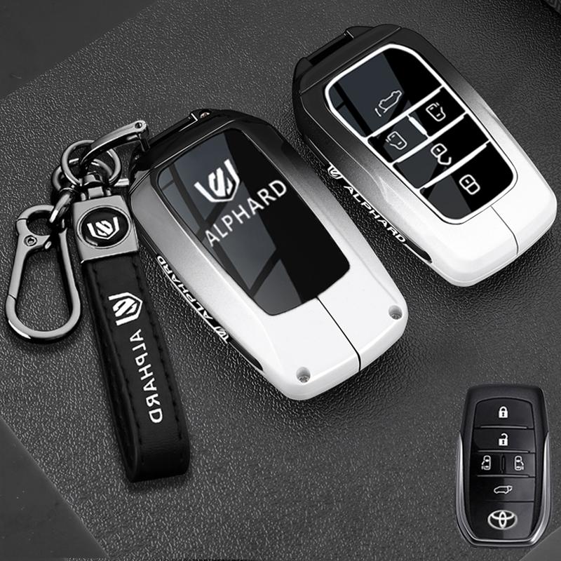 Zinc Alloy 5 Button Car Key Case Cover Protective Shell Car Accessories For Toyota Alphard 30 Series Previa Tarago Vellfire 2024