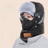 Winter Knit Trapper Hat Fleece Lined Thickened Earflap Beanie Windproof Warm Cold Weather Cap