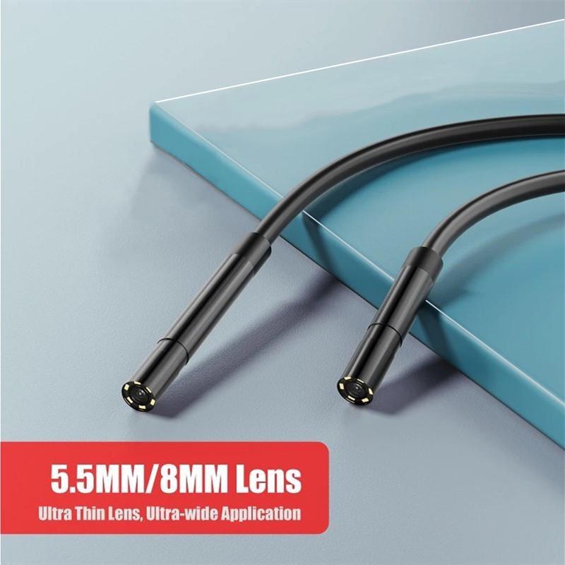 Βιομηχανική οθόνη βίντεο 8mm Κάμερα ενδοσκοπίου 1080P 2,4 ιντσών HD IPS Αδιάβροχη κάμερα επιθεώρησης με 6 φώτα LED