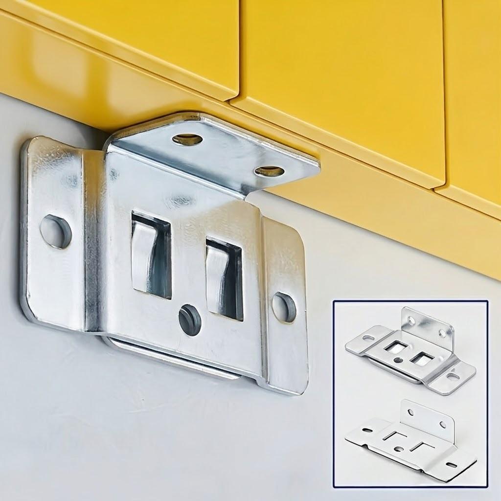 28pcs Set (8pcs Corner Braces And 20pcs Screws) | Thickened Metal Fixing Buckle 2-In-1 Connector | Furniture Connecting Bracket,