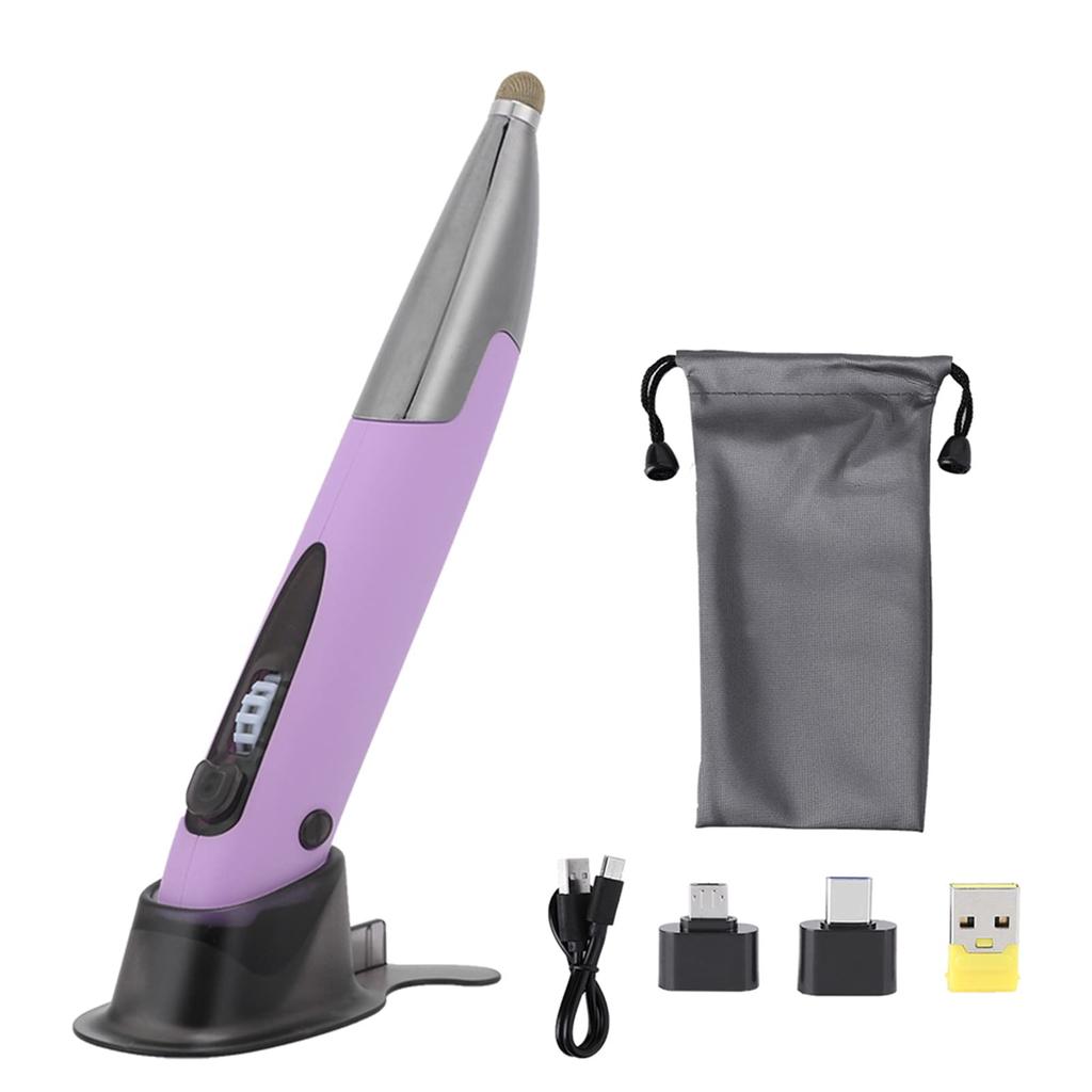 Wireless Optical GHz Pocket Optical Pen Mouse with 1600 DPI Adjustable Handwriting Mini Charging Port and USB Adapter for Tablet Mouse, 2.4 Mouse, PC,