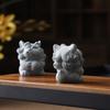 1Pair Lucky Auspicious Stone Lion Potted Plant Fish Tank Micro Landscape Decoration Desktop Tea Pet Ornament Decoration