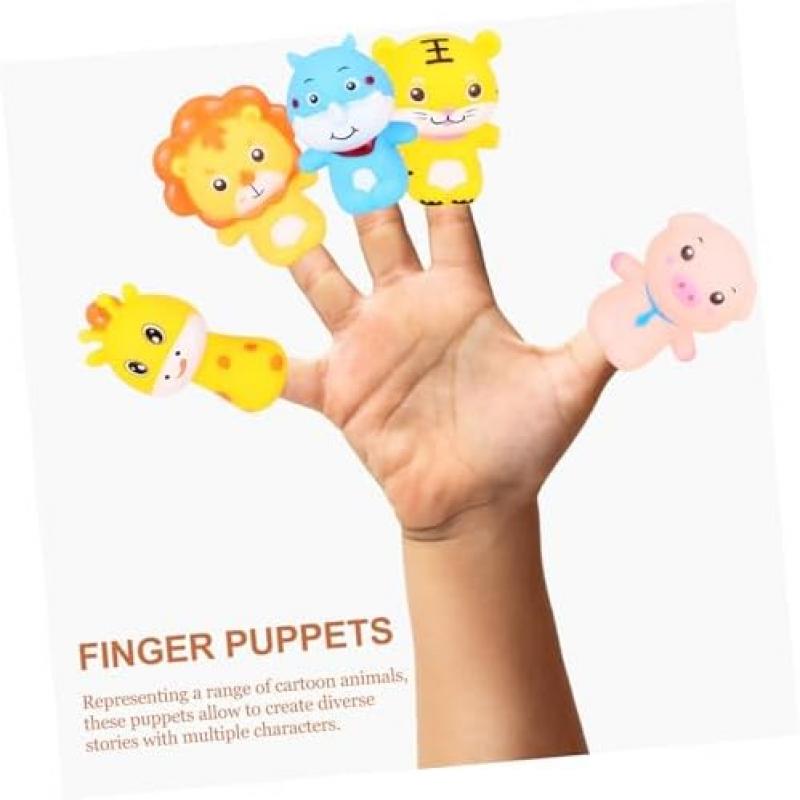 5-Piece Animal Finger Puppets Set, High-Quality Interactive Hand Puppets for Creative Play, Early Education, Motor Skills & Social Interaction