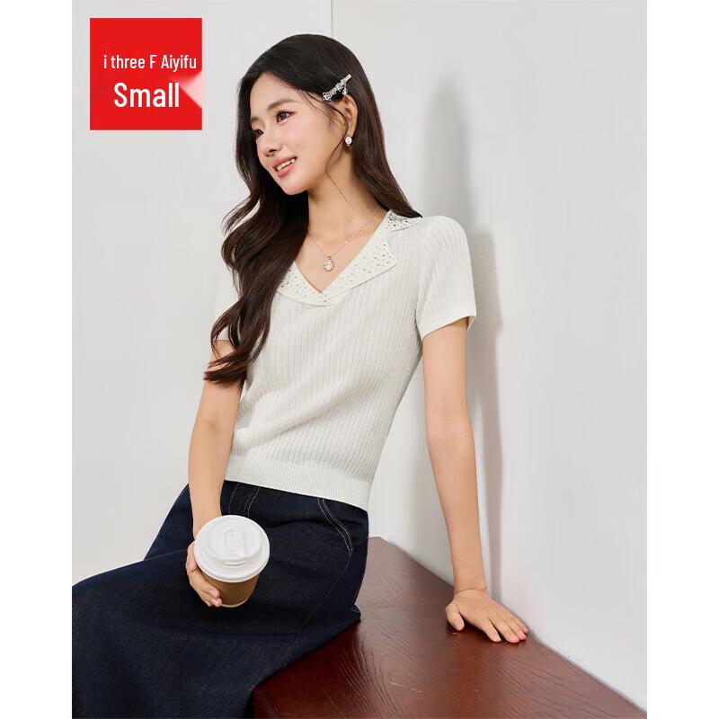 IEF Petite French Style Slim Knit Top L