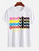 Unisexs Pure Cotton Solid Color Tshirt Casual Crew Neck Short Sleeves Positive Energy Street Style Top