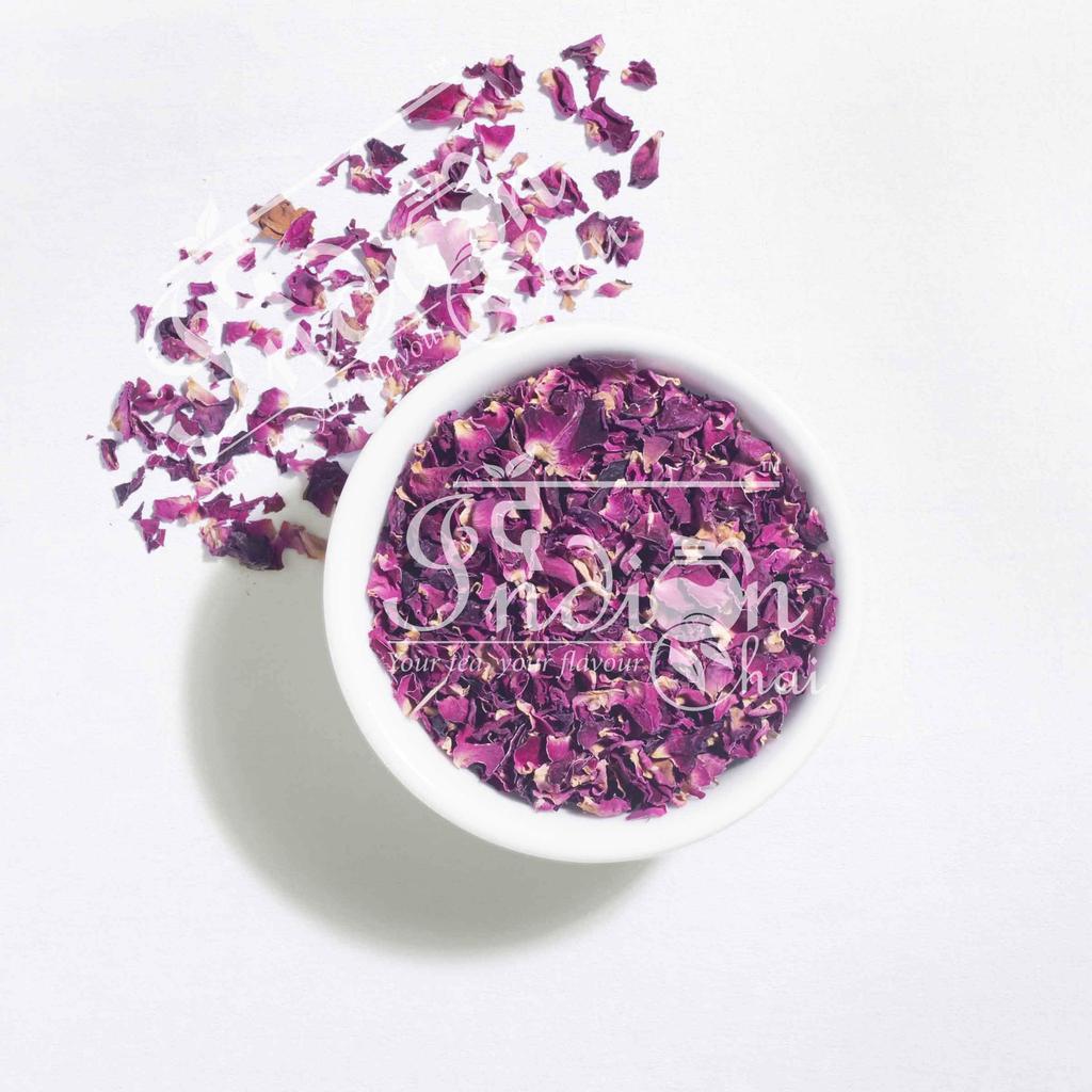 The Indian Chai - Rose Petals Sun Dried 100g, Gulab Patti for Beautiful Hair & Skin, Food Grade Edible Fragrant Natural Healthy Best for Te