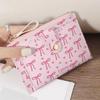 New Ultra-thin Short Wallet Zipper Bowknot Card Clip Lightweight Coin Purse Women