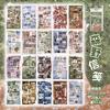20 Sheets Kawaii Japanese Showa Style Cuisine Glitter Film Die-Cutting Sticker Book for DIY Handmade Scrapbooking Aesthetic Stat