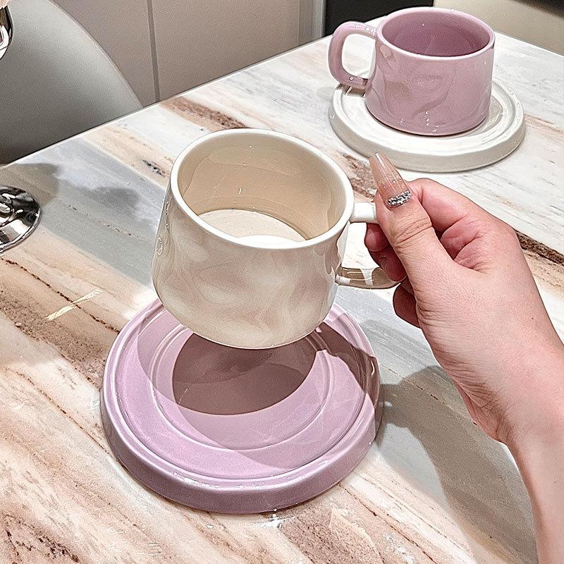 Kávový šálek z jemného porcelánu v evropském stylu 300 ml Odpolední čaj Dezertní čajový šálek Hrnek pro pár Dárek Kancelářský hrnek na vodu Domácí dekorace