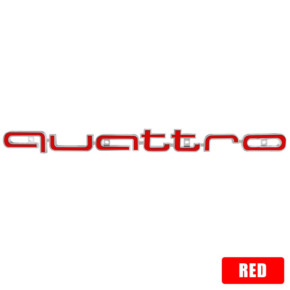 2026 Car Front Grille Badge 3D ABS Chrome Black Logo Quattro Emblem Decoration For Audi Sline A4 B8 A3 8P A6 C7 8V B6 TT RS RS3 RS4