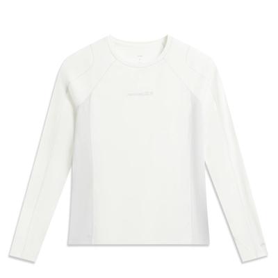 Li Ning Outdoor CF Lettre Col Rond Polyvalent Manches Longues T-shirt Hauts pour Femmes ATLW158-1