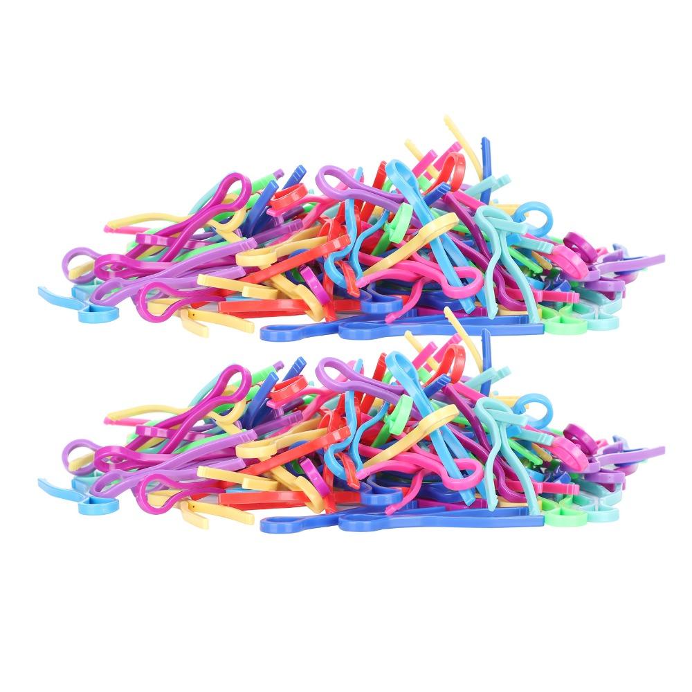 120pcs Plastic Clip Bobbin Thread Holders Colorful Bobbin Clips Sewing Machine Accessories