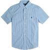 Polo Checkered Pony Logo Embroidered Short Sleeve Shirt Men Shirts 710796727-005