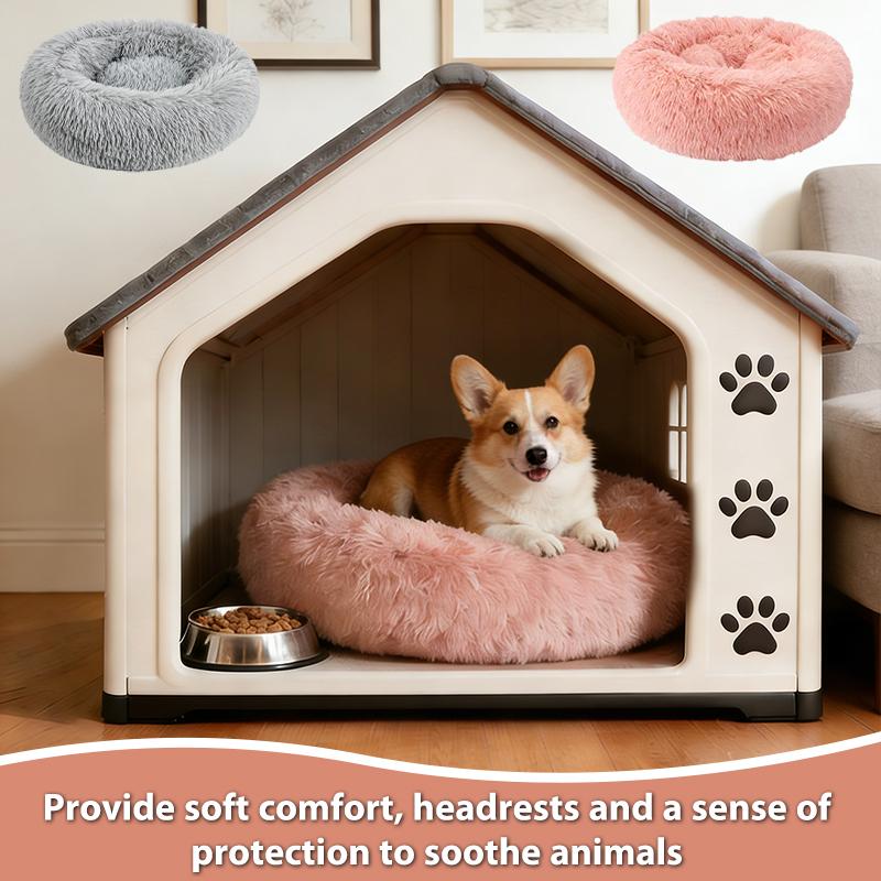 New Arrival Spring Summer Breathable Pet Bed - Round Plush Stuffed Bed for Cats & Small Dogs, Deep Sleep Four Seasons Bed