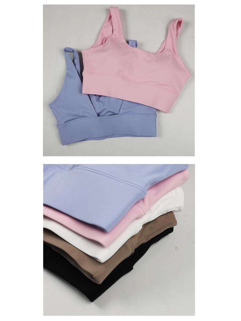 Dfyne Serie U-Ausschnitt Sport-BH mit V-Rücken-Design und herausnehmbaren Brustpolstern