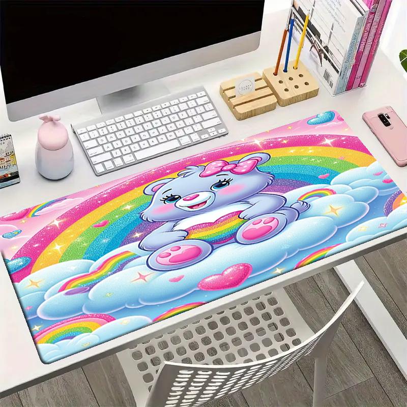 Bear Theme Mouse Pad, Non Slip Rubber Base, Multifunctional Office & Home Decor, Perfect for Workspace Personalization.