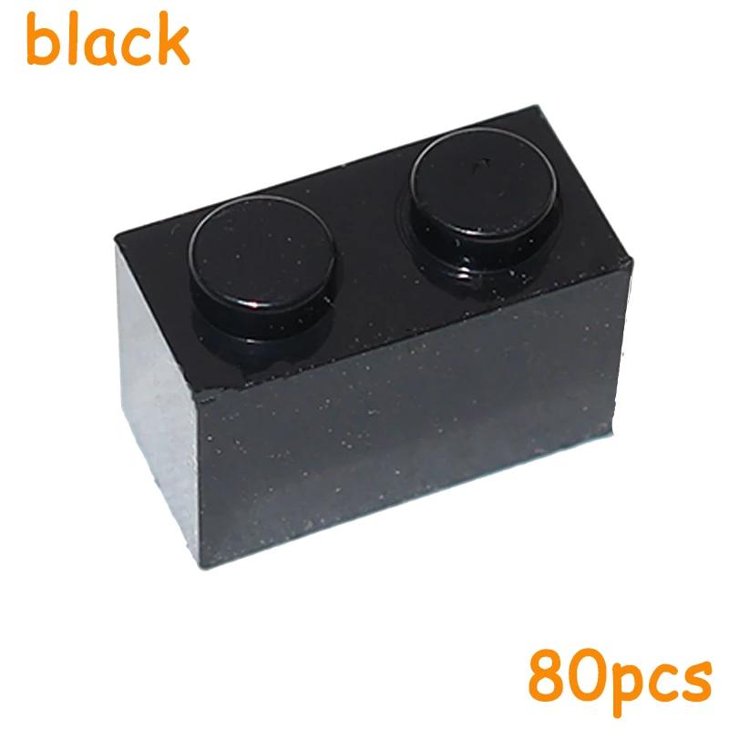 Non-Toxic 80Pcs 3004 3065 1X2 Bricks Dots Thick Moc Assemble Particles 1*2 Building Blocks Diy Educational Creative Toy For Kids
