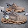 Large Men's Shoes Summer Breathable Flying Weave Sports Casual Shoes Thick Sole Blade Mesh Fashion Coconut Running Shoes
