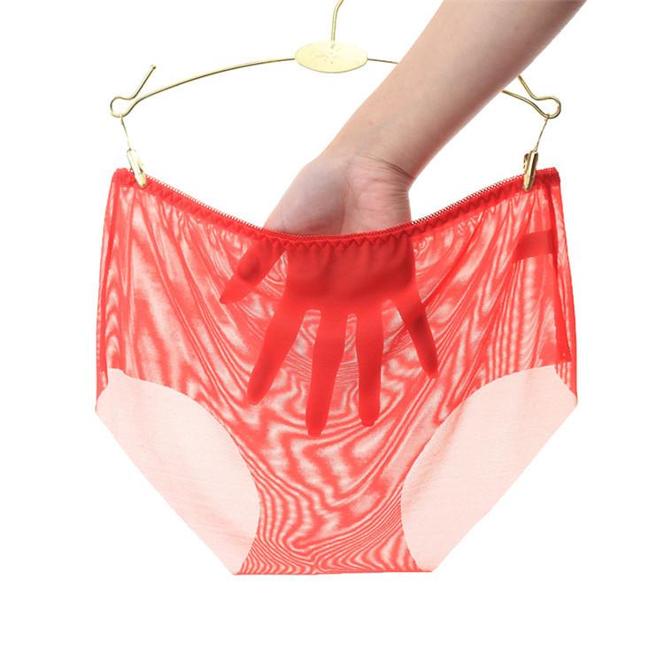 Seamless Sheer Low-Waist Women's Triangle Underwear