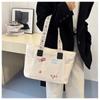 Casual Large Capacity Shoulder Bag Nylon Waterproof Shopping Bag Lightweight Handbag Women