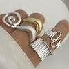925 Silberringe für Damen Paar Minimalistisch Handgefertigt Einfach Runder Linienring Party Schmuck Geschenk Allergievorbeugend