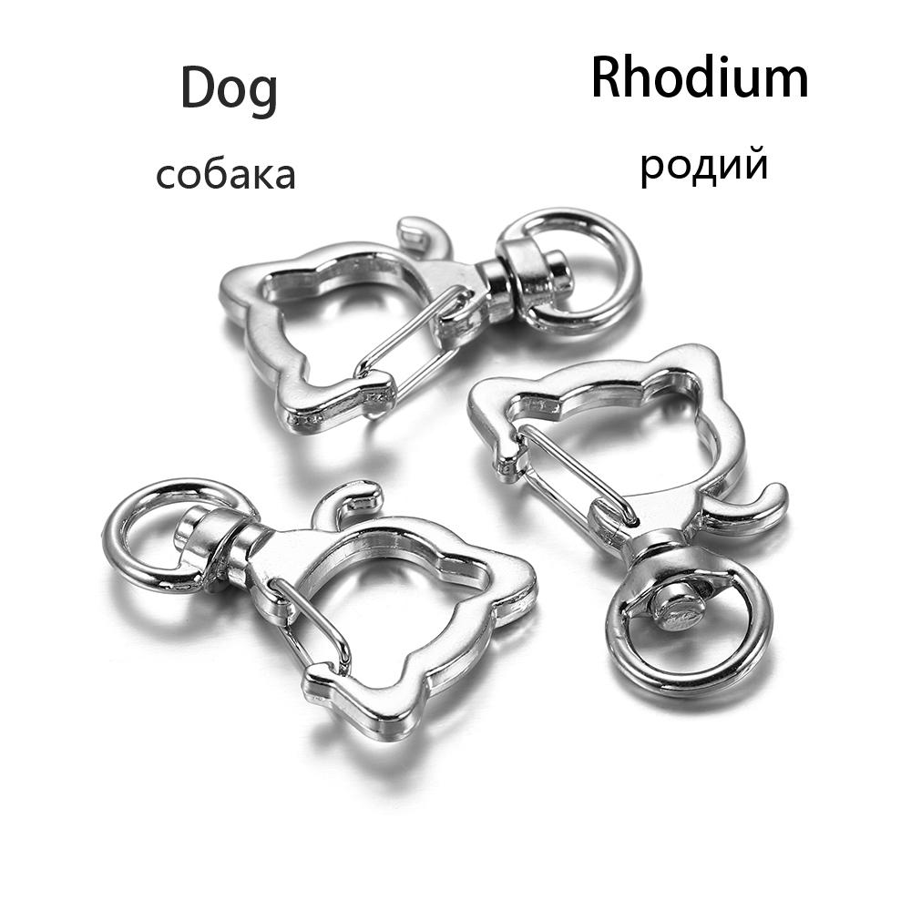 10Pcs/Lot Mix Color Keychain Moon Dog Cat Dolphins Cloud Heart Key Chain DIY For Jewelry Making Findings Accessories Supplies