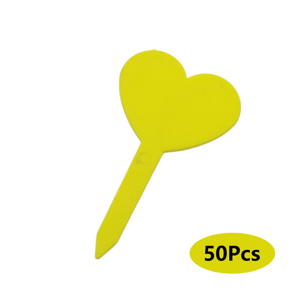 50pcs Heart Shaped Plant Labels Classification Marking Tool Plant Marker Identification Sign Flower Vegetable Color Labels