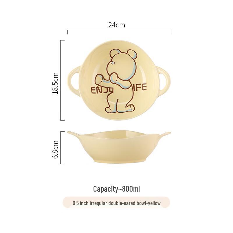 Muju Cartoon Ceramic Dinner Bowl