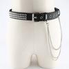 2026 Rivet Studded Punk Hip Hop Belt Women Goth Vintage PU Leather Waist Chain Fashion Belts