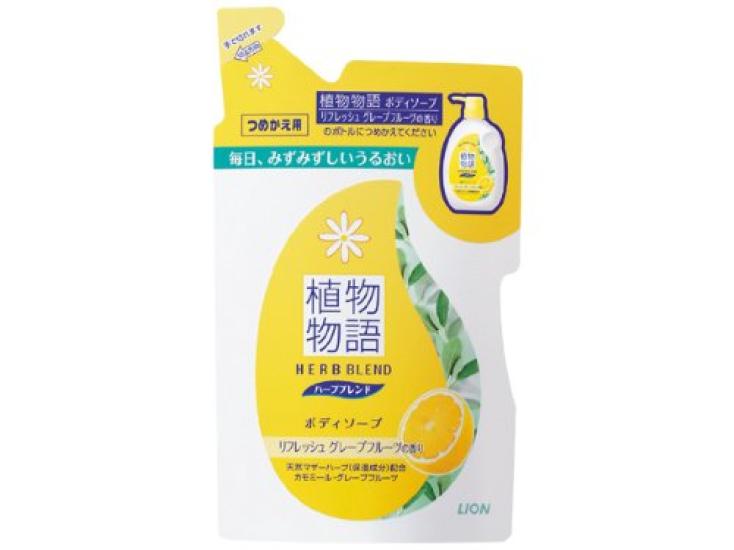 Plant Story Herb Blend Body Soap, Refreshing Grapefruit Scent, Refill 420ml
