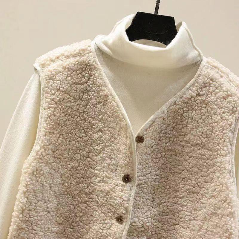 Dámská podzimní zimní krátká vesta z kožešiny, volná vesta na ramena