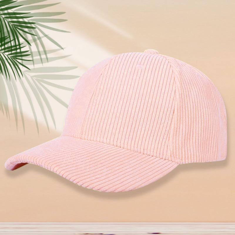 Hat men's autumn and winter corduroy baseball cap women's retro solid color cap casual couple hat