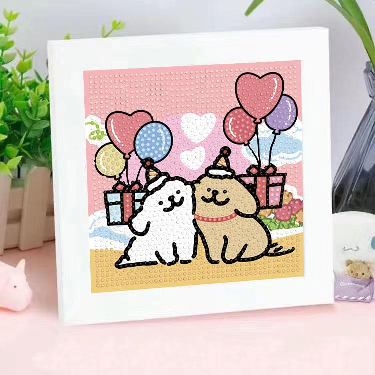 Diamond Painting Diy Children'S Handmade Sticker Lines Puppy Cartoon Decoration Sticker Painting