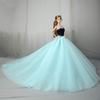 Handgefertigtes Hochzeitskleid für Barbie-Puppenkleidung, Outfits, Prinzessin, Abendparty, Ball, langes Kleid, Brautkleid, 1/6 Puppen-Zubehör