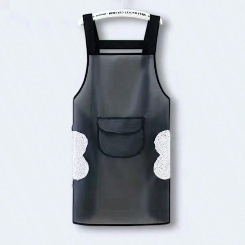 

1 шт. Водонепроницаемый и маслостойкий фартук из ТПУ, с карманом и регулируемыми фартуками на шее, устойчивыми к маслу и пятнам. Подходит для повара, садовника, пекаря Black-hand-wipeable разноцветный