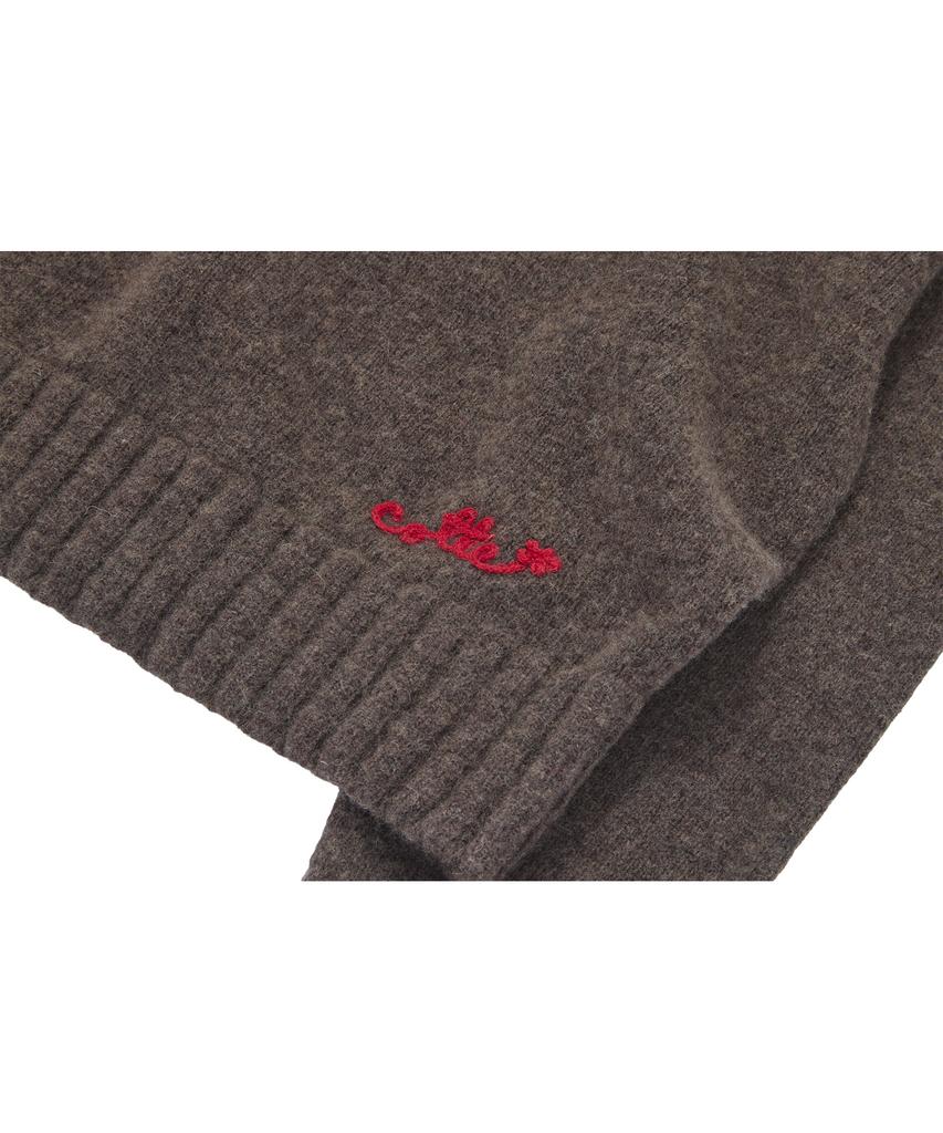 Kkotte Ctt Lettering Knit (Brown)