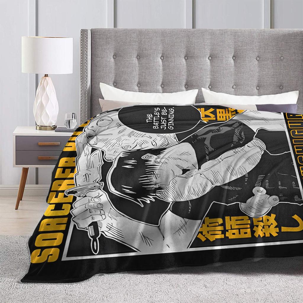 Anime Jujutsu Kaisen Toji Blanket Velvet Decoration Breathable Ultra-Soft Throw Blanket for Home Travel Bedspreads