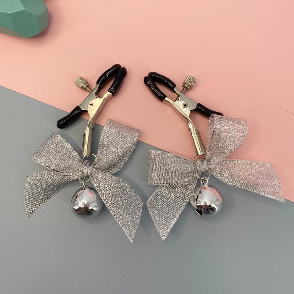 Black And Pink Woman Sexy Adjustable Nipple Clamp Breast SM Small Bell Adult Fetish Flirting Teasing Sex Toys For