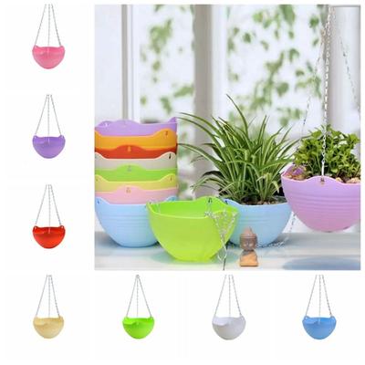 With Drainer and Hanging Chain Self-Watering Hanging Planter Hydroponic Baskets Plant Pot  Flower