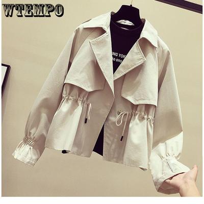 Cortavientos Corto Pequeño Femenino Primavera y Otoño Moda Coreana Suelto Combinable Chaqueta Fina Femenina